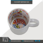 Happy Birthday White Ceramic Mugs