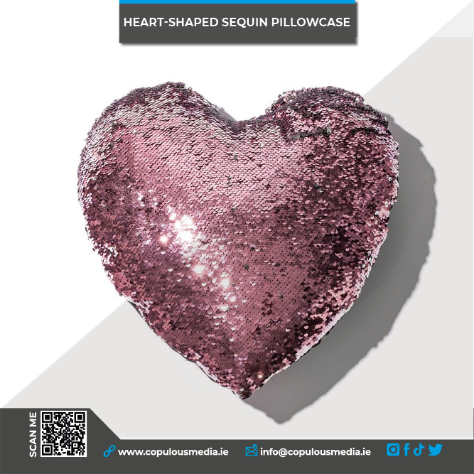 Heart Shaped Sequins Pillowcase/2 Colours - Image 7