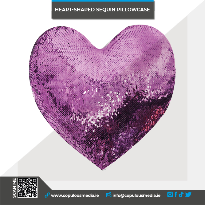 Heart Shaped Sequins Pillowcase/2 Colours - Image 6