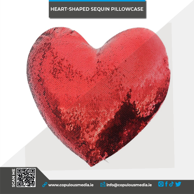 Heart Shaped Sequins Pillowcase/2 Colours - Image 4