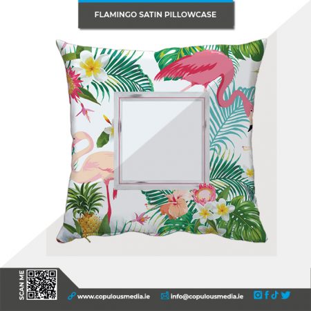 Square Shaped Flamingo Pillowcase