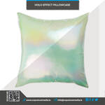 Square Shaped Light Green Holo Effect Pillowcase