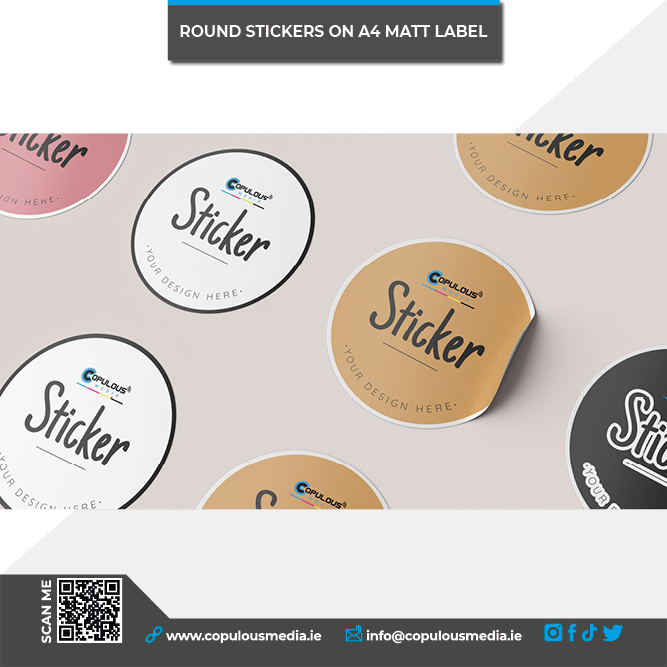 PERSONALISED GLOSS TRANSPARENT ROUND CIRCLE CUSTOM LOGO STICKERS LABELS 88MM 