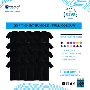 20 * T-shirt Bundle - Full Colour