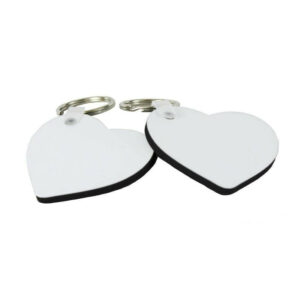Heart Shape Wooden Keyring