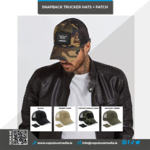 Personalise Snapback Trucker Hats + Patch