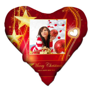 Red Merry Christmas Heart Shaped Pillowcase