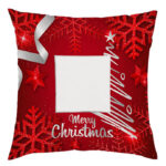 Merry Christmas Flakes Square Shaped Pillowcase
