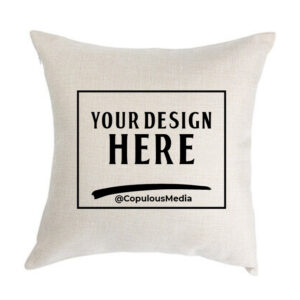 Personalised Square Woven Cream White Cushions