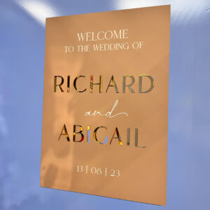 Acrylic Wedding Welcome Signs