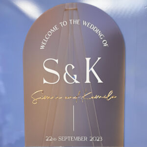 Acrylic Arched Wedding Welcome Signs