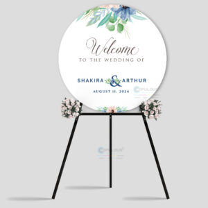 Round Welcome Sign