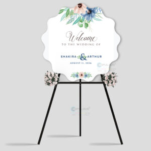 Wave Circle Welcome Sign