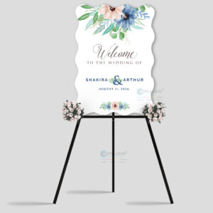 Wavy Shape Welcome Sign